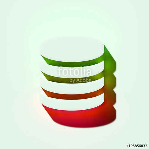 500x500 White Database Icon Illustration Of White Data, Database, Db