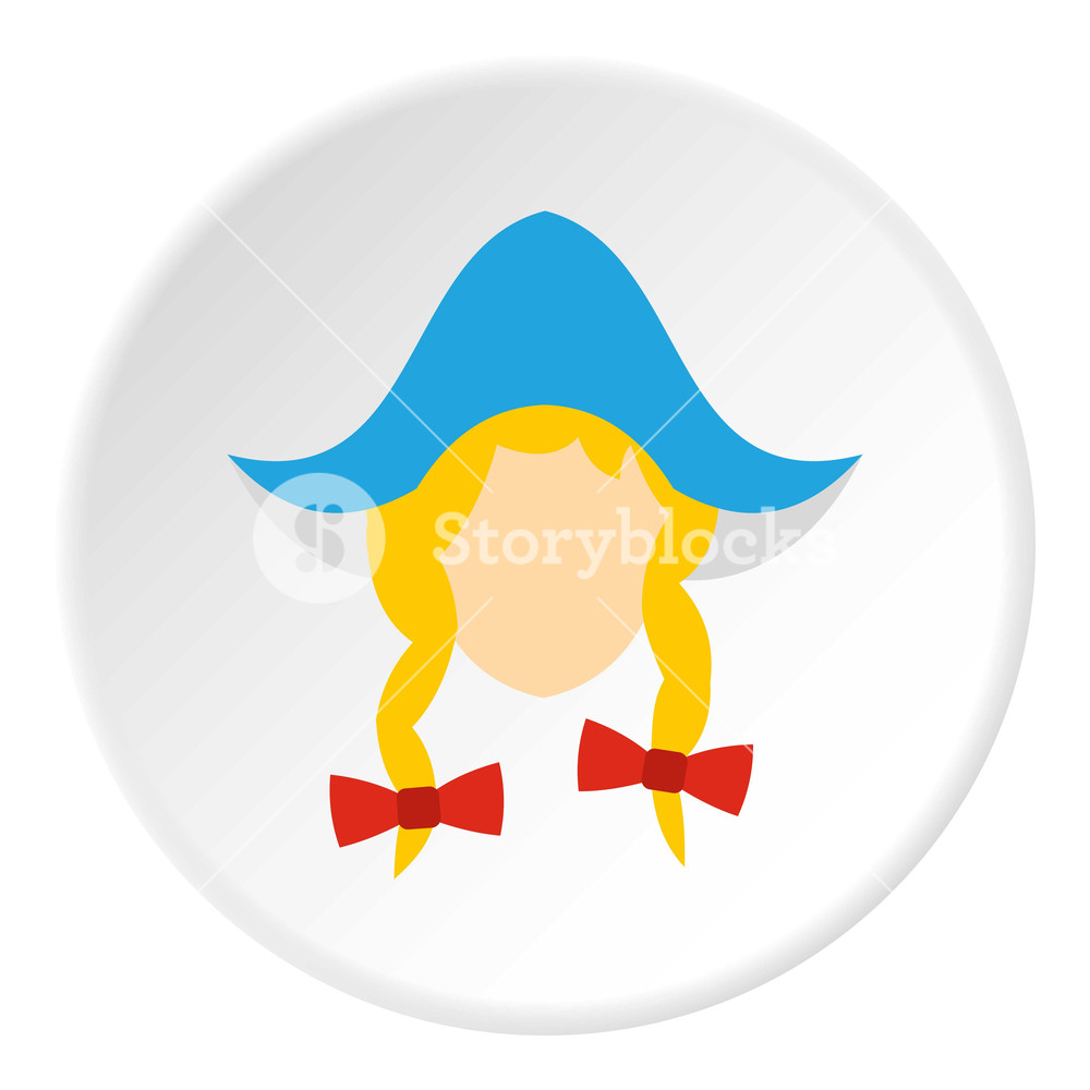 1000x1000 Girl Dutch Icon Flat Illustration Of Girl Dutch Vector Icon