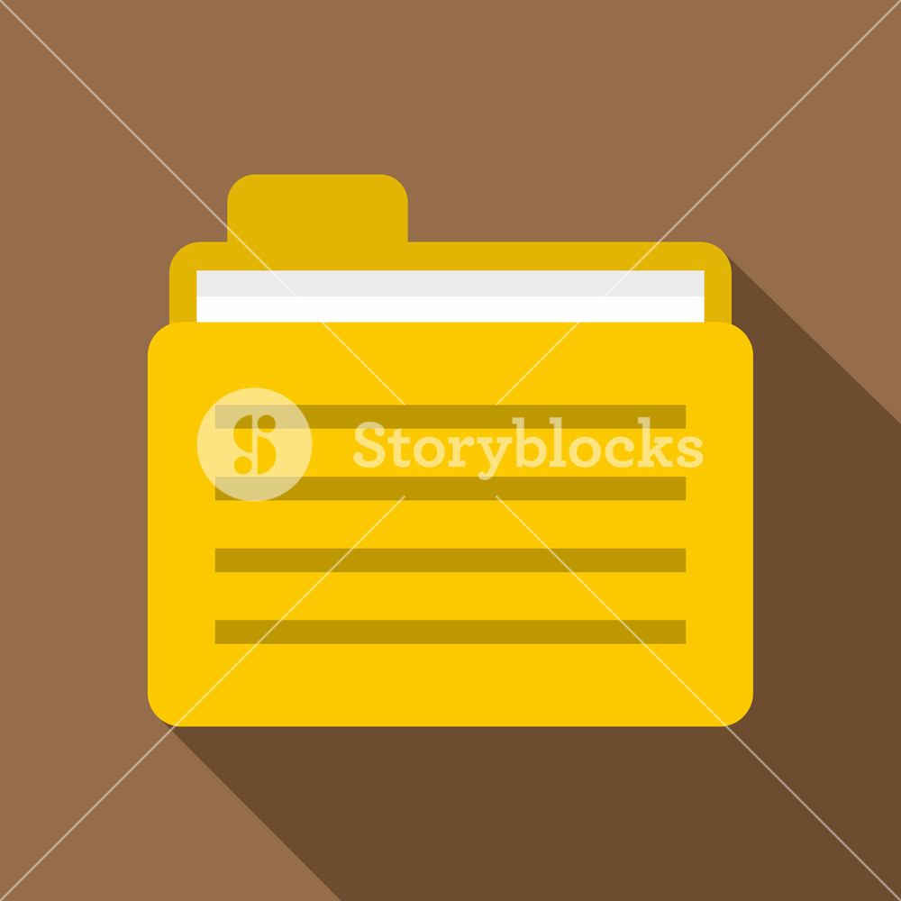 1000x1000 Yellow Folder Icon Flat Illustration Of Yellow Folder
