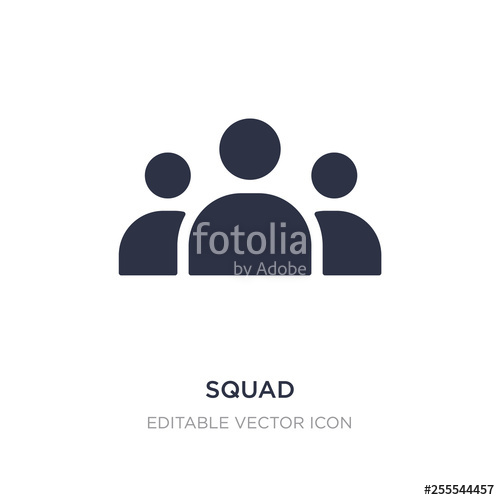 500x500 Squad Icon On White Background Simple Element Illustration