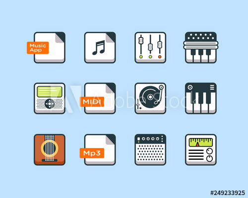 500x400 Music App Icon In Rounded Square Box