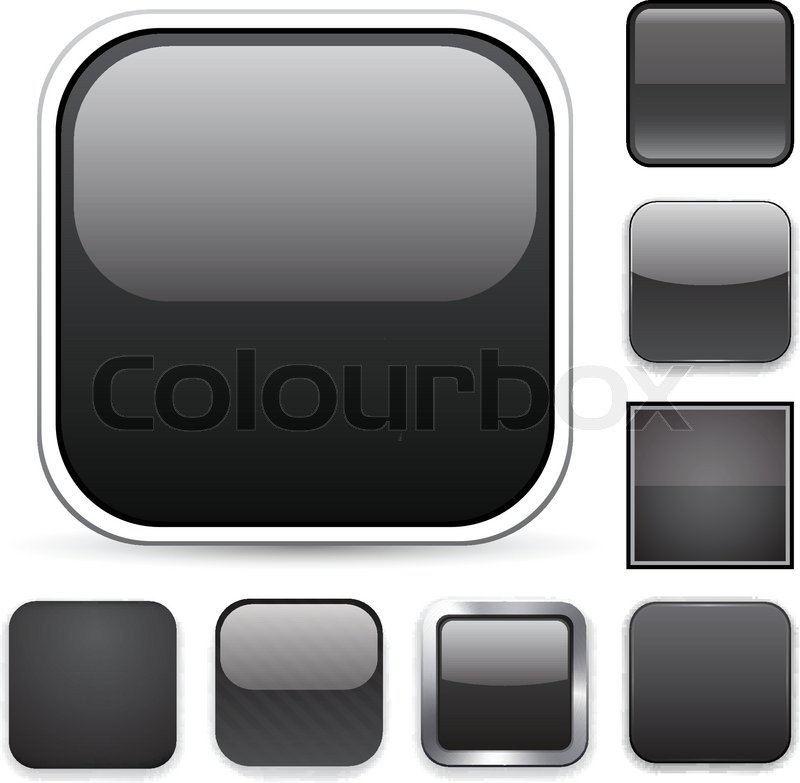 800x783 Square Black App Icons Stock Vector Colourbox