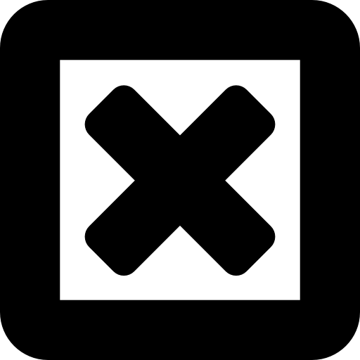 512x512 Close Cross Sign In A Square Button Icons Free Download