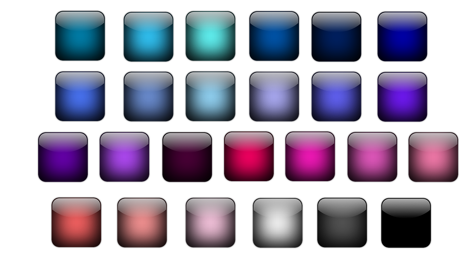 960x540 Free Photo Shiny Square Button Icon Colorful