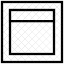 256x256 Header Square Button Icon Of Line Style