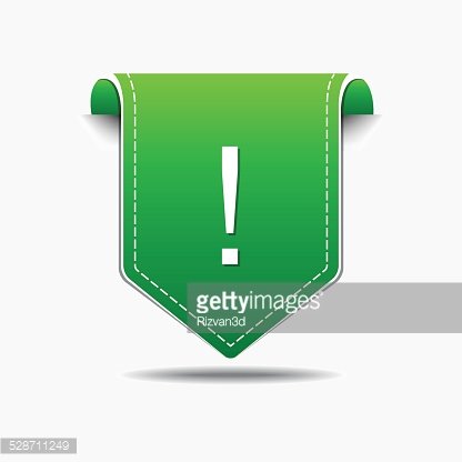416x416 Alert Sign Green Square Button Icon Premium Clipart