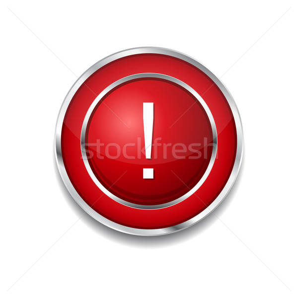600x600 Alert Sign Red Square Button Icon Vector Illustration Rizwan Ali