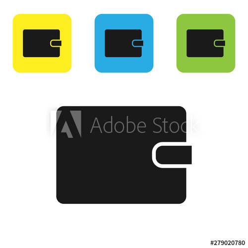 500x500 Black Wallet Icon Isolated On White Background Purse Icon Cash