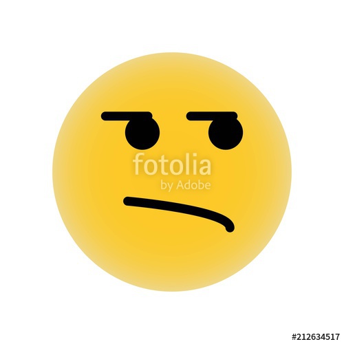 500x500 Doubt On Emoticon Square Face Icon Vector Icon Simple Element