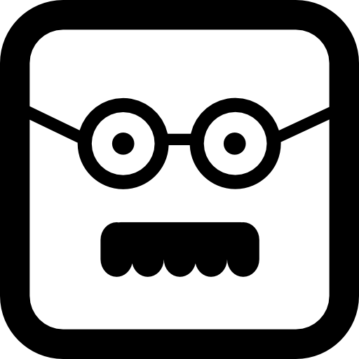 512x512 Male Square Face With Glasses And Mustache Icons Free Download