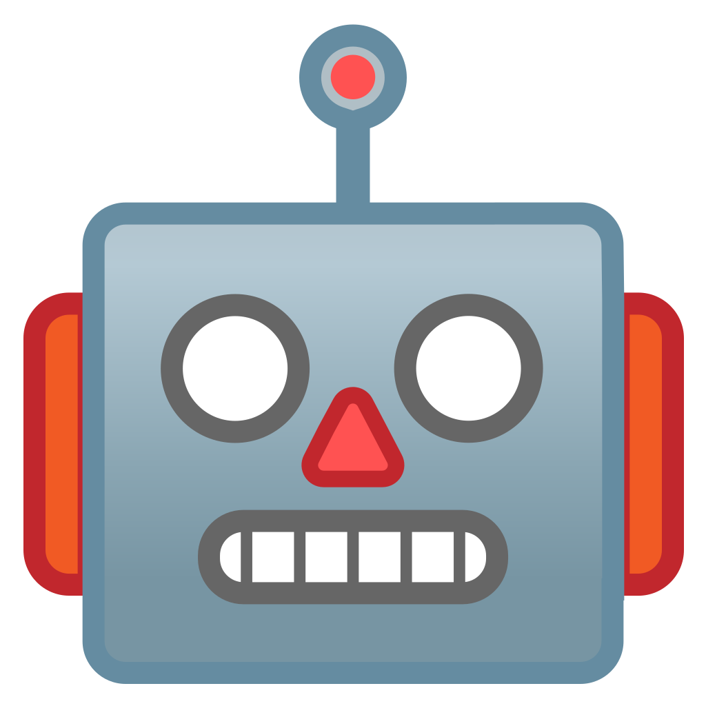 1024x1024 Robot Face Icon Noto Emoji Smileys Iconset Google