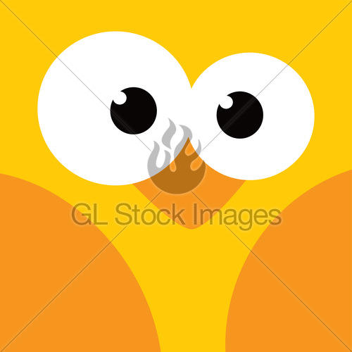500x500 Square Bird Face Icon Button Gl Stock Images