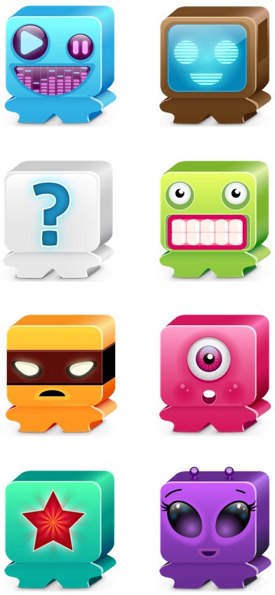 392x847 Square Face Cartoon Character Png Icons My Free Photoshop World
