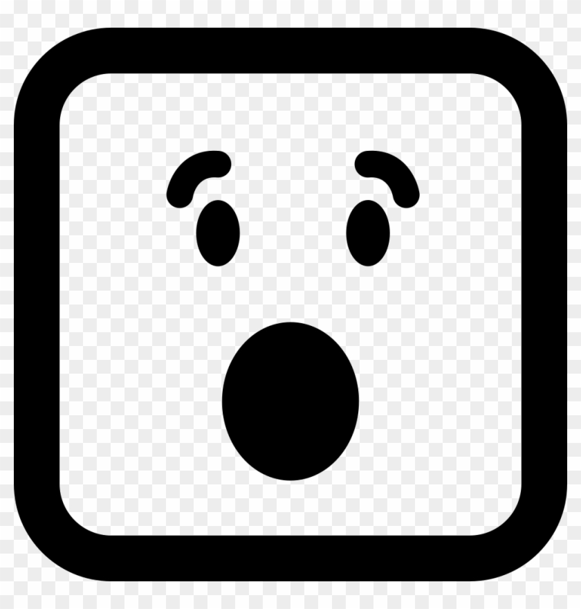 840x880 Surprised Emoticon Square Face With Open Eyes And Mouth