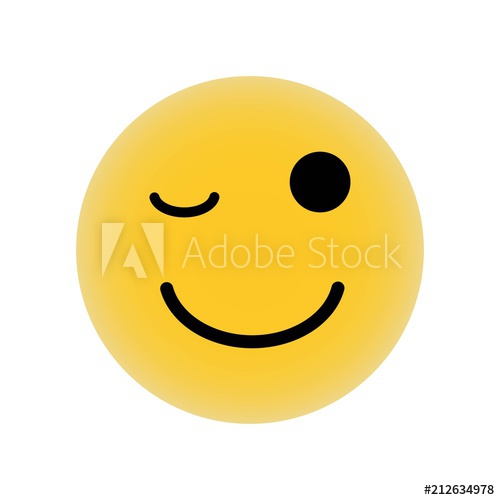 500x500 Wink Emoticon Of Rounded Square Face Icon Vector Icon Simple