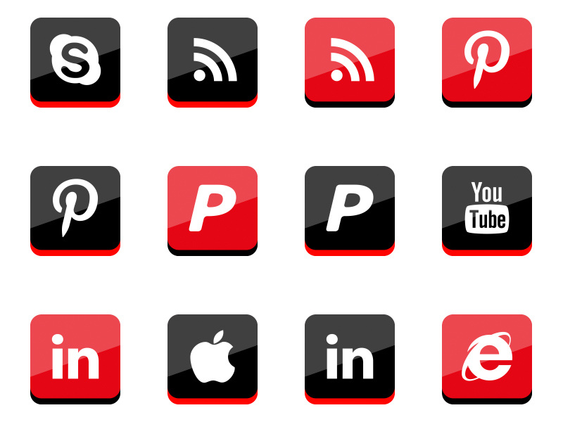 800x600 Free Social Media Square Icons
