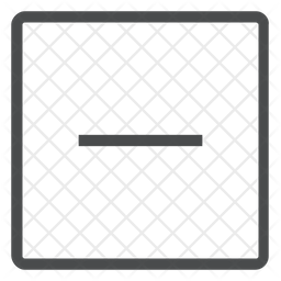 256x256 Minus Square Icon Of Line Style