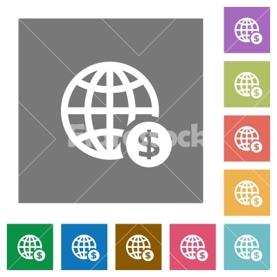 400x400 Online Dollar Payment Square Flat Icons