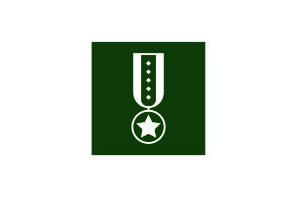 580x386 Military Emblem Icon On Green Square