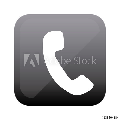 500x500 Black Square With Phone Icon Vector Illustration