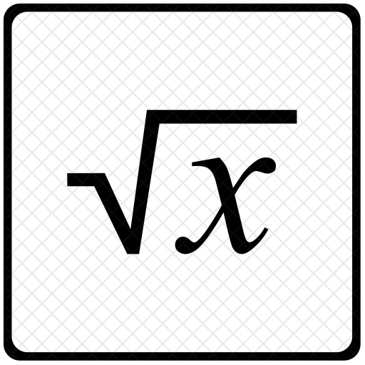 512x512 Square Root Icon Of Glyph Style