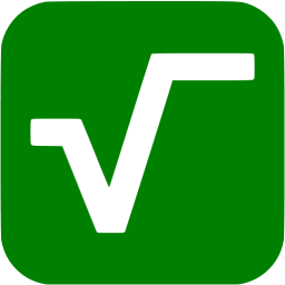 256x256 Green Square Root Icon