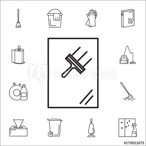 500x500 Window Squeegee Icon Set Of Cleaning Tools Icons