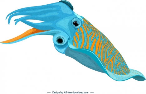 468x302 Squid Icon Blue Yellow Design Vectors Stock In Format For Free
