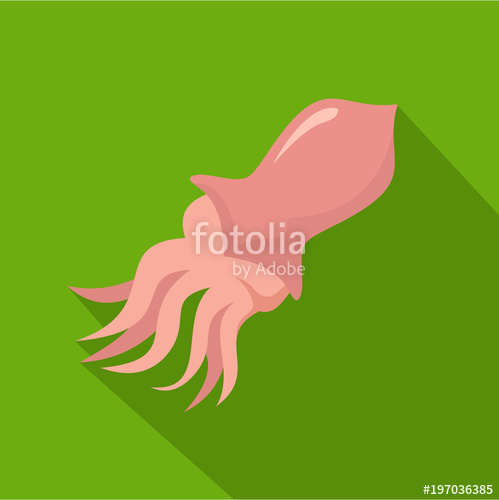 499x500 Squid Icon Flat Illustration Of Squid Vector Icon For Web Stock