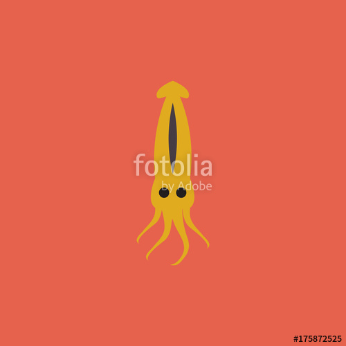 500x500 Squid Icon Simple Illustration Of Squid Vector Icon Stock Image