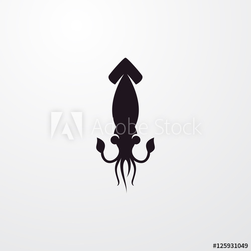 500x500 Squid Icon Illustration