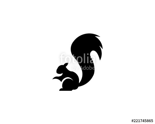 500x400 Squirrel Icon Squirrel Logo Template Vector Stock Image