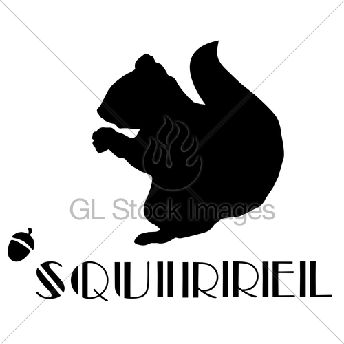 500x500 Vector Squirrel Icon Gl Stock Images