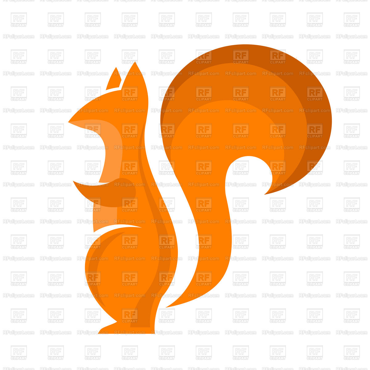 1200x1200 Orange Squirrel Icon Isolared On White Background Vector Image