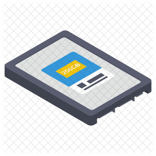 512x512 Ssd Drive Icon Of Isometric Style