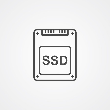 450x450 Ssd Icon Vector, Filled Flat Sign, Solid Pictogram Isolated