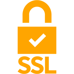 256x256 Orange Ssl Badge Icon