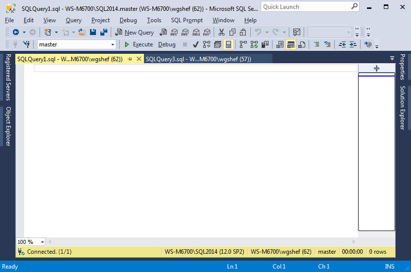 831x551 Using The Full Screen Mode In Ssms