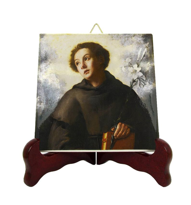 794x850 Saint Anthony Of Padua Icon On Tile St Anthony Catholic Etsy