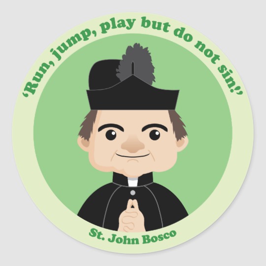 540x540 St John Bosco Classic Round Sticker