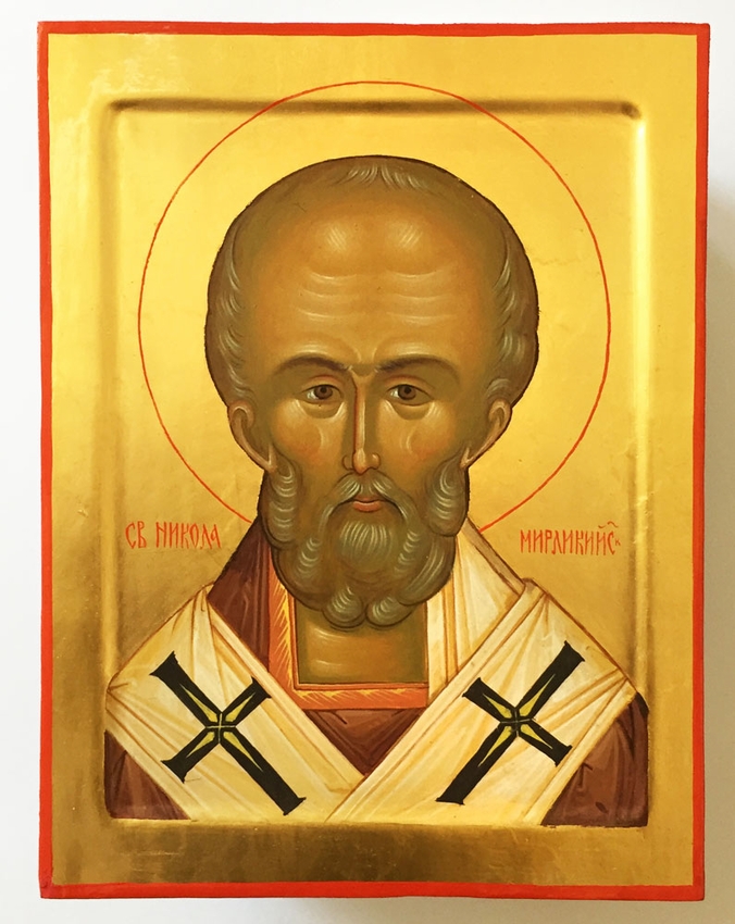 676x850 St Nicholas The Wonderworker, Orthodox Christian Hand Painted Icon