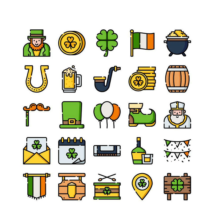 750x750 St Patrick's Day Free Icon Set Creative Nerds