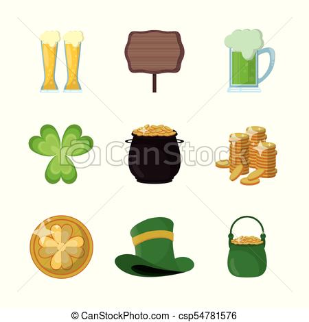 450x470 St Patricks Day Icons Icon Vector Illustration Graphic Design