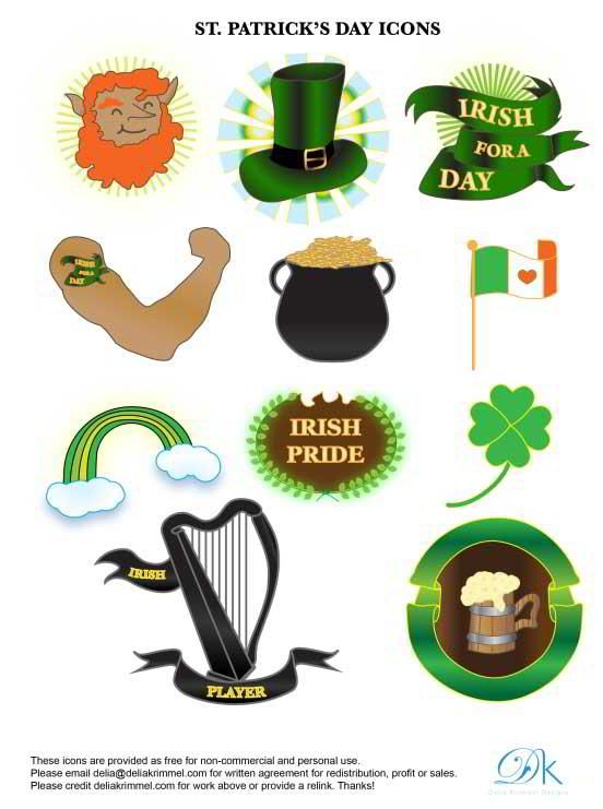 552x741 St Patrick's Day Web Design Freebies