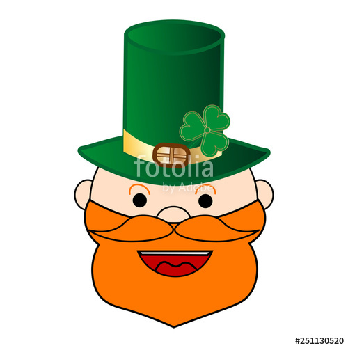 500x500 St Patricks Day Icon Symbol Face Logo Of Character Happy