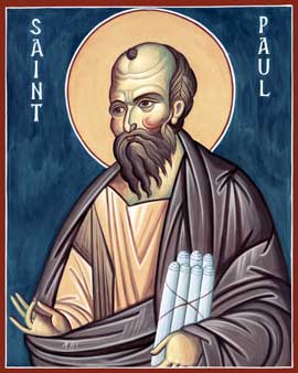 270x338 St Paul The Apostle Orthodox Icon Mounted Orthodox Icons Of P
