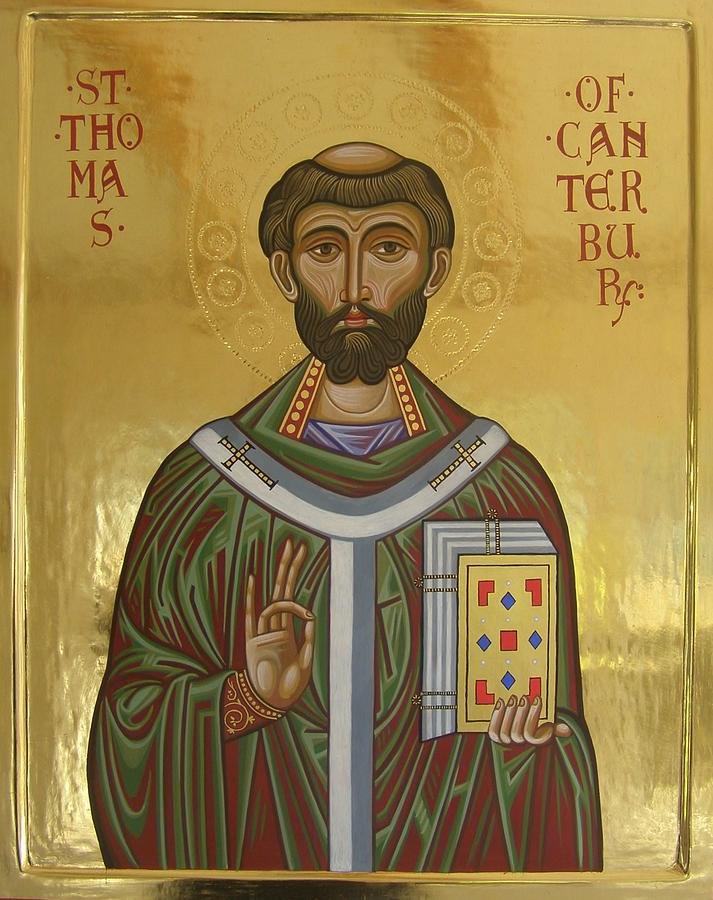 713x900 Icon Of St Thomas Becket Of Canterbury Painting