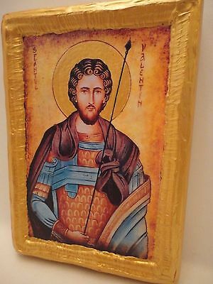 300x400 Saint Valentine The Roman Rare Catholic Religious Icon Art On Aged