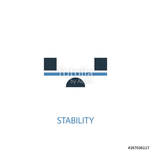 500x500 Stability Concept Colored Icon Simple Blue Element Illustration