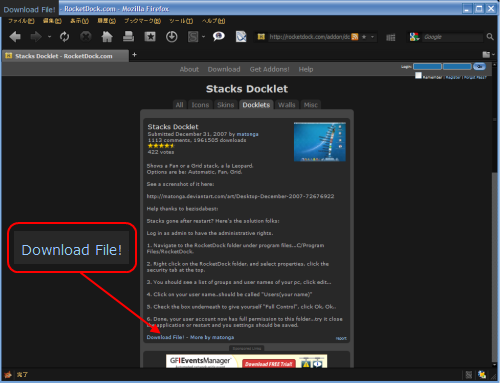 500x383 Objectdock Stack Docklet For Objectdock